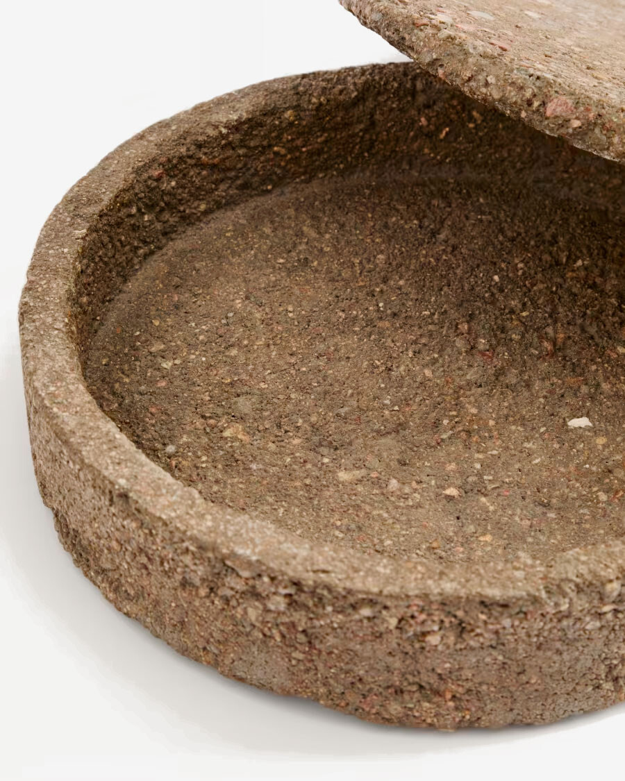 Caja decorativa de piedra Mirani Ø 23 cm