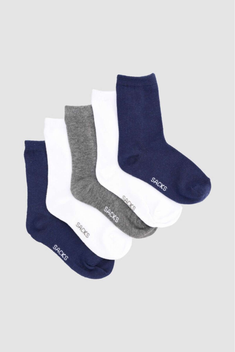Pack x5 medias lisas infantil jk - Variante 31 