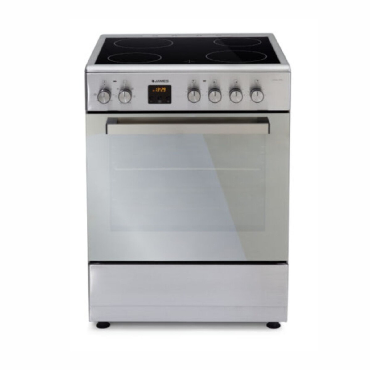 Cocina Eléctrica James C-203 A VTKS Silver con 4 Placas Vitrocerámicas 