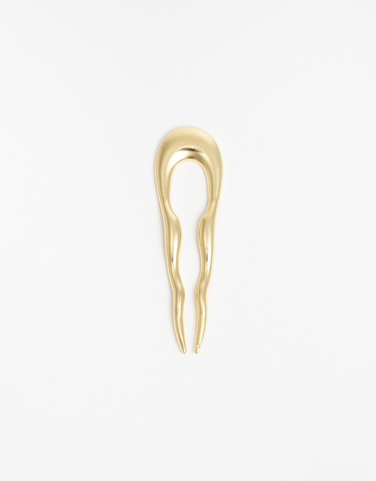 Peinetas y Palitos Metal Palito Metálico Wavy. - Dorado
