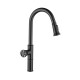 Monocomando Alto Industrial Con Extensible Negro Mate Incl Valvula Popup