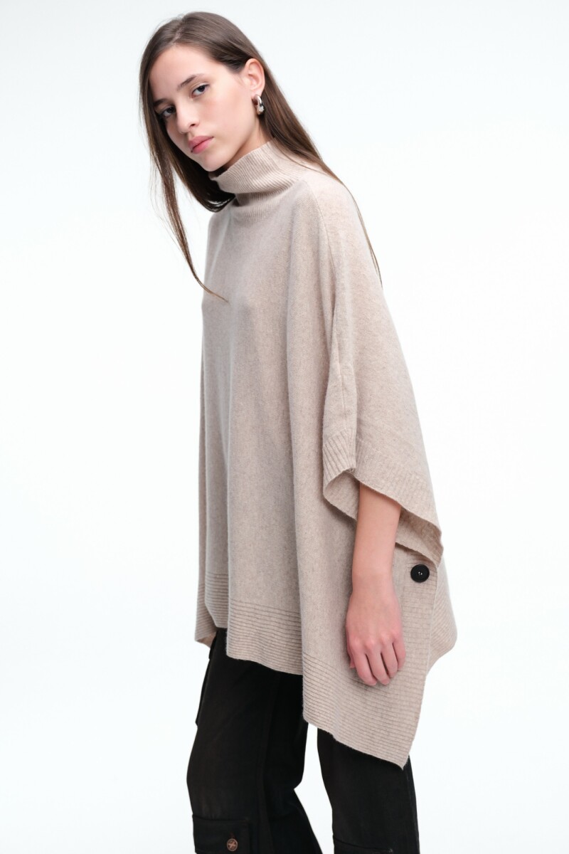 PONCHO TEJIDO Beige