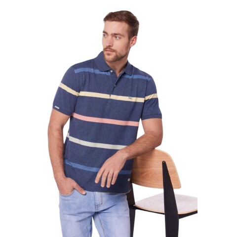 REMERA POLO S-4XL MARINO