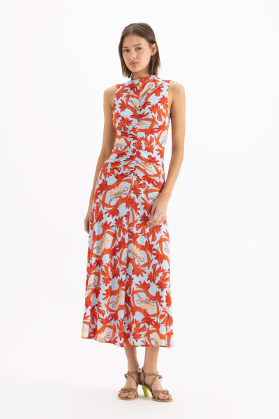 VESTIDO HIBISCUS Celeste