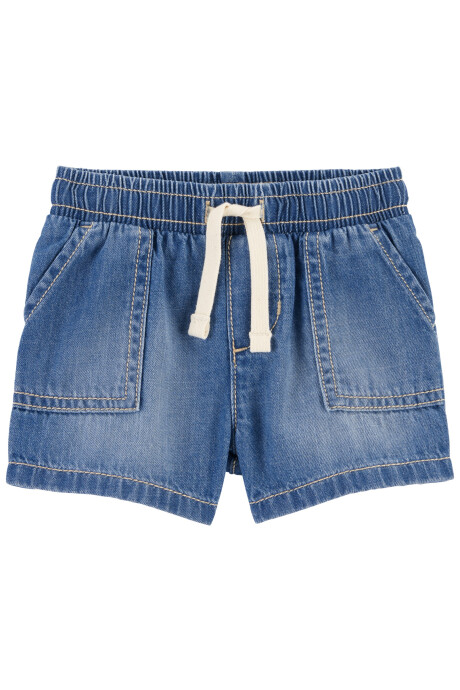 Short jean, con cordón, clásico Sin color