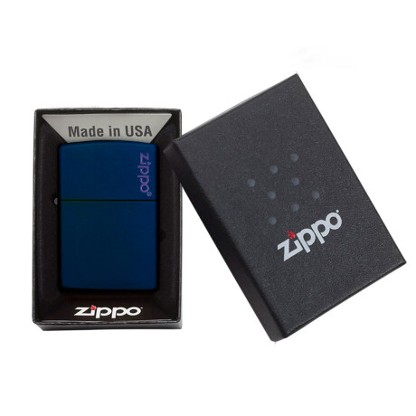 Encendedor Zippo Modelo Azul Marino Mate Logo Zippo 239zl 001