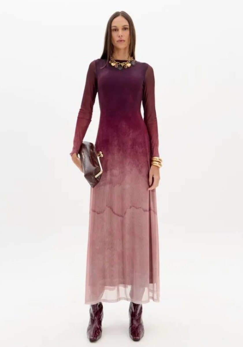 Vestido manga larga Maldivia - Rosa 