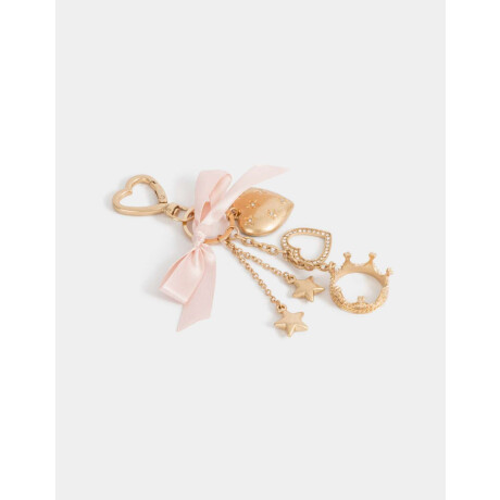 Llavero Y Charm De Corona Dorado