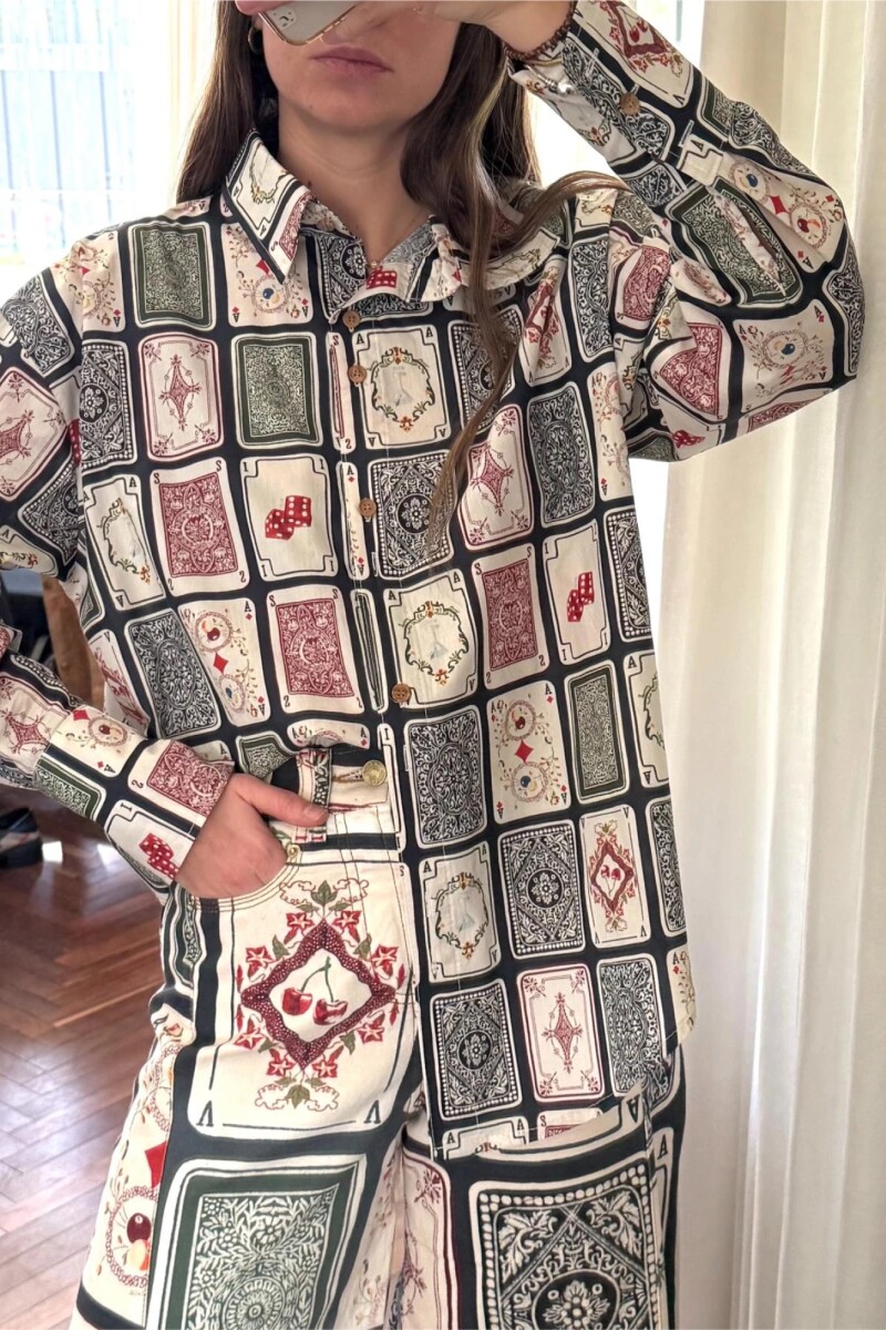 CAMISA ONDA PRINT LUDIKA Marino