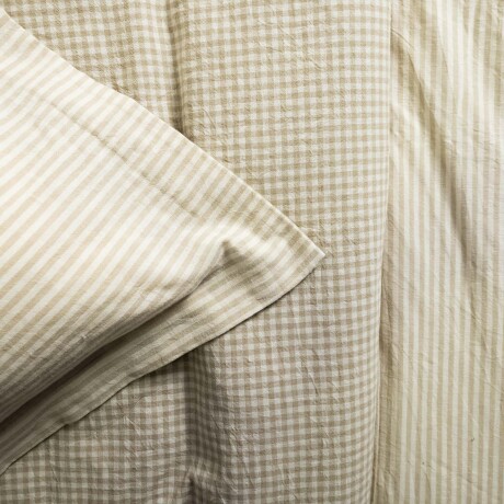 SET FUNDA NÓRDICA 2 PLAZAS LINO-Y-ALGODON NATURAL-BEIGE CHECKS ARENA