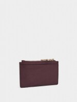 Cartera Básica Efecto Piel burdeos