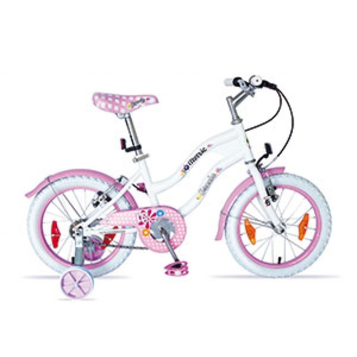 Bicicleta Baccio R.16 Niña Mystic (std) - Blanco/rosado 