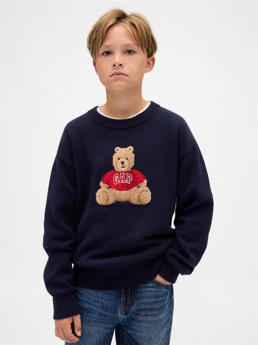 Buzo Algodón Oso Brannan Niño - Navy Uniform 