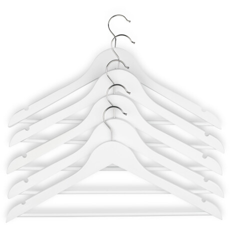 Perchas HELMUT L45cm 5 unidades blanco Blanco