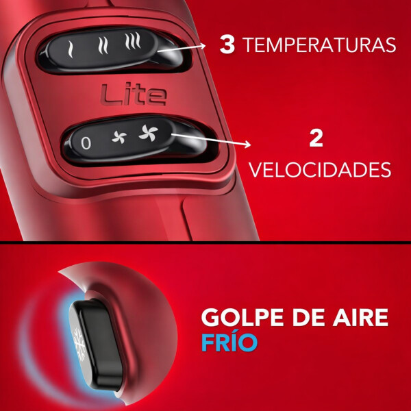 Secador De Pelo Gama Profesional Iq Lite 1600w ROJO