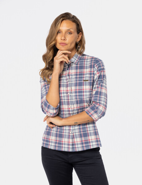 CAMISA A CUADROS Azul