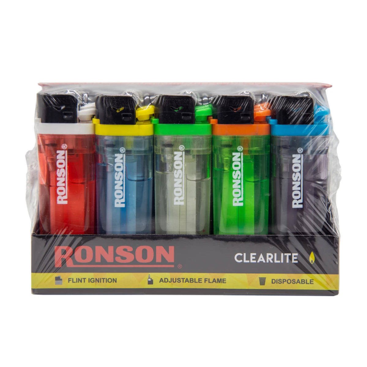 Encendedor RONSON transparente x25u 