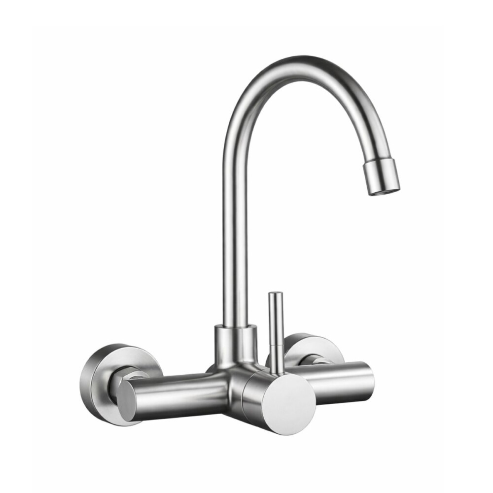 Grifería de cocina Monocomando de pared Celtic Gris Satinada Grifería De Cocina Monocomando De Pared Celtic Gris Satinada