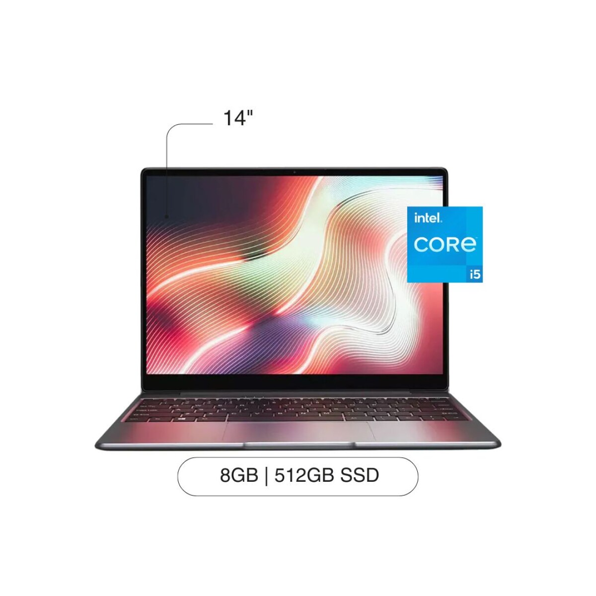 Notebook CHUWI Corebook 14' 512GB SSD / 8GB RAM Intel Core I5-1035G4 W11 - Silver 
