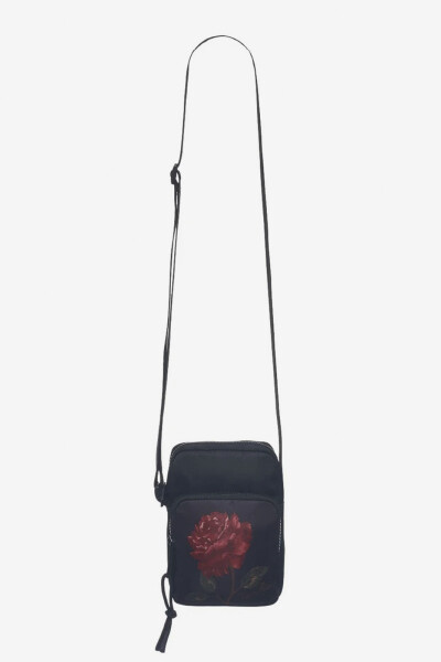 MINI CARTERA FLOR Negro
