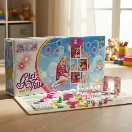 Casa Infantil de Plástico para Armar con Accesorios 75 cm Casa Infantil de Plástico para Armar con Accesorios 75 cm