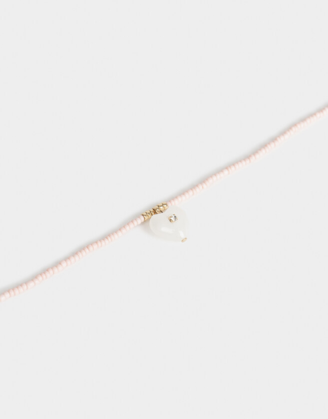 Collares Cortos Beach Collar Corto De Mostacillas Y Dije - Dorado