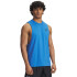 UA LEFT CHEST CUT OFF TANK-BLU BLU-402