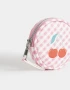Monederos Estampados Monedero De Cuerina "cherry" - Rosa Viejo