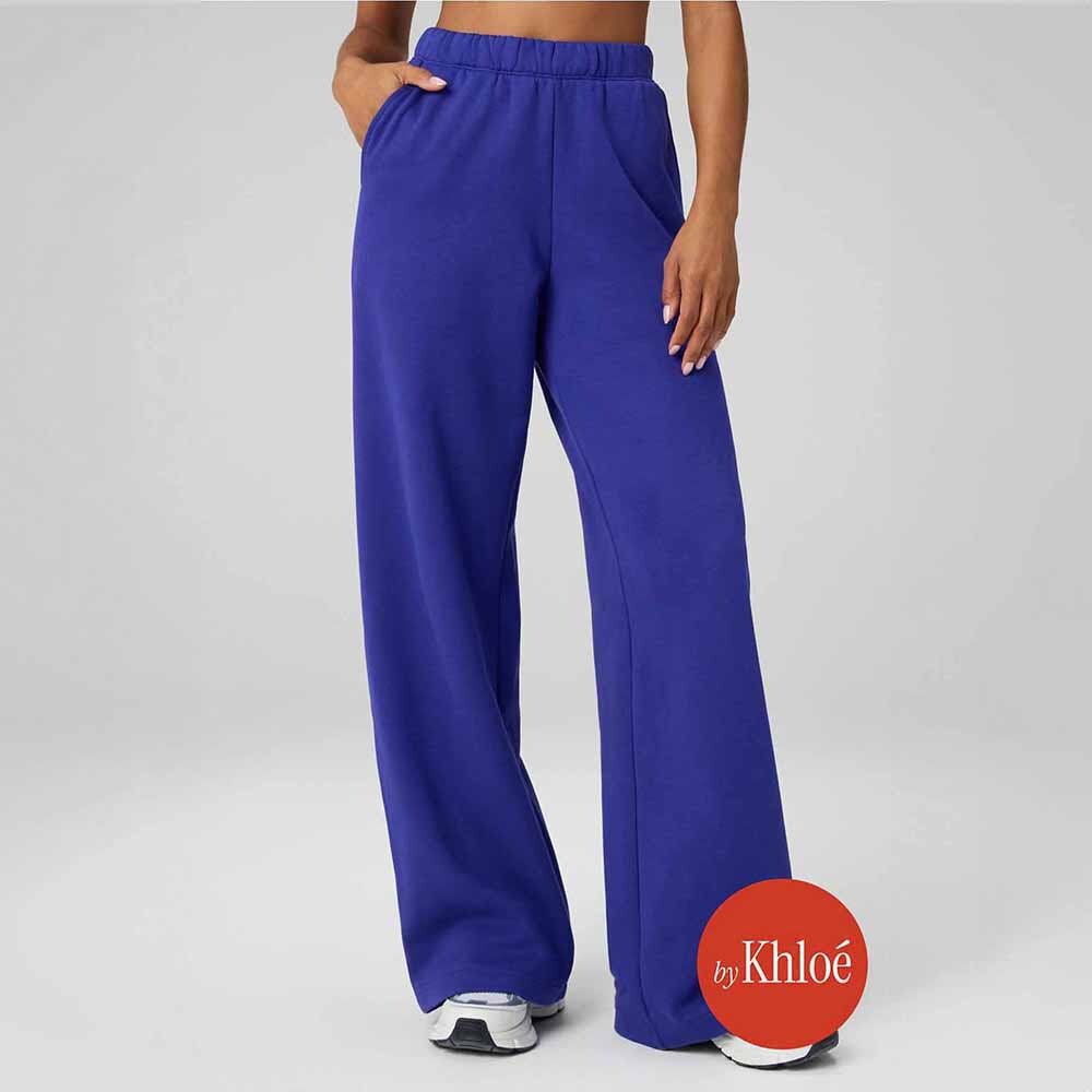 Pantalón Wide Leg Cozy Fleece Sweatpant Mujer Nightfall