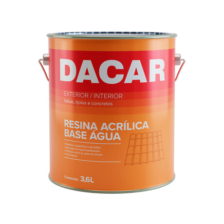 DACAR IMPERMEABILIZANTE RESINA ACRÍLICA PREMIUM BLANCO 3.6 L Dacar Impermeabilizante Resina Acrílica Premium Blanco 3.6 L