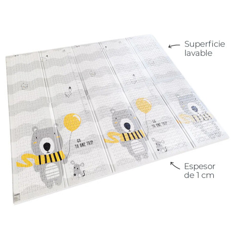 Alfombra Antigolpes Reversible Plegable Carestino 177x195cm Oso