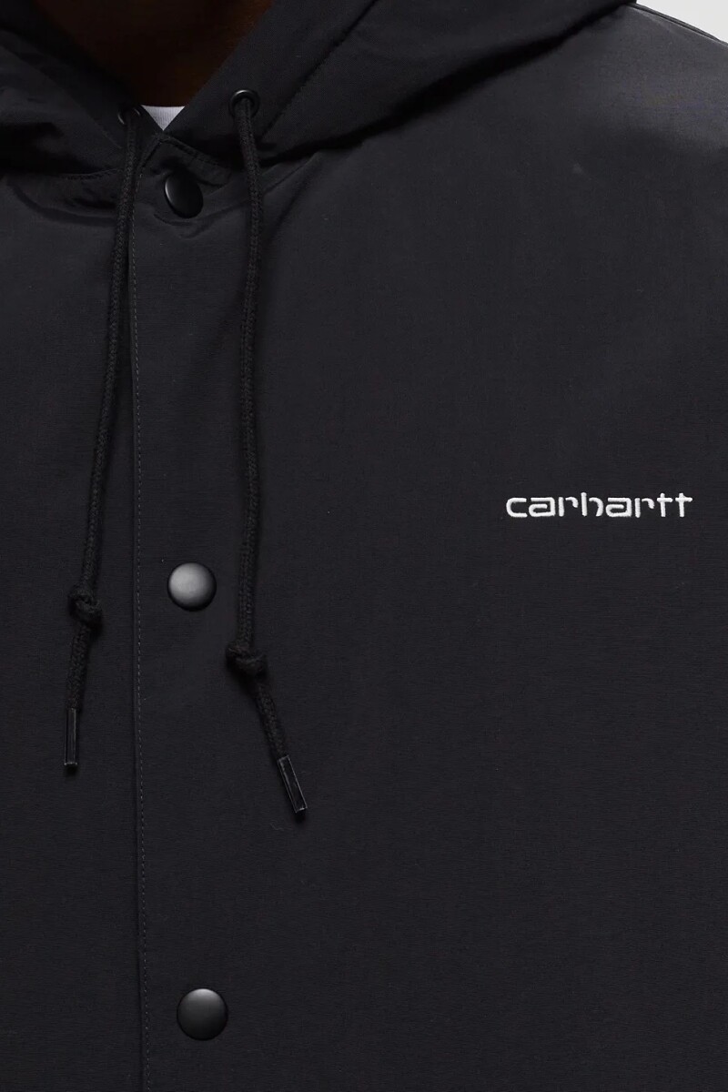 HOODED COACH JACKET Negro