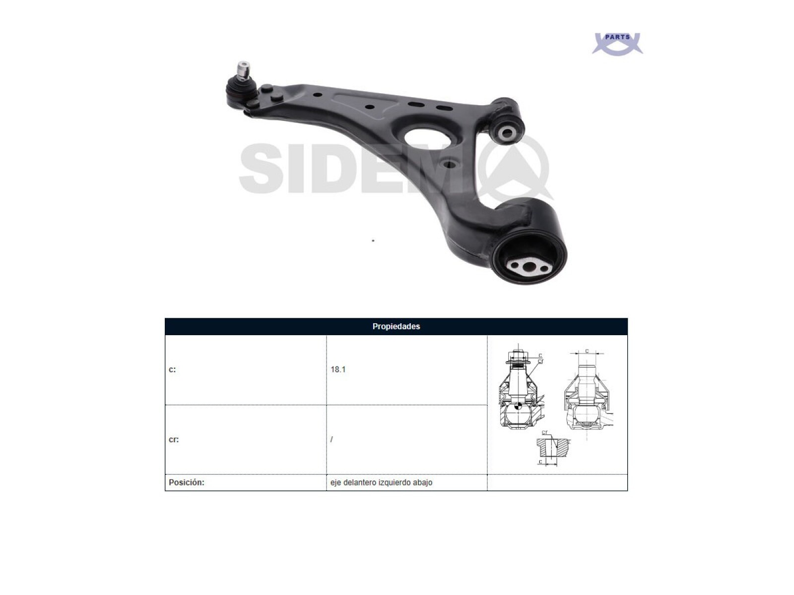 Parilla De Suspension Delantera Chev Tracker Ii Nafta 13-16 Izq 