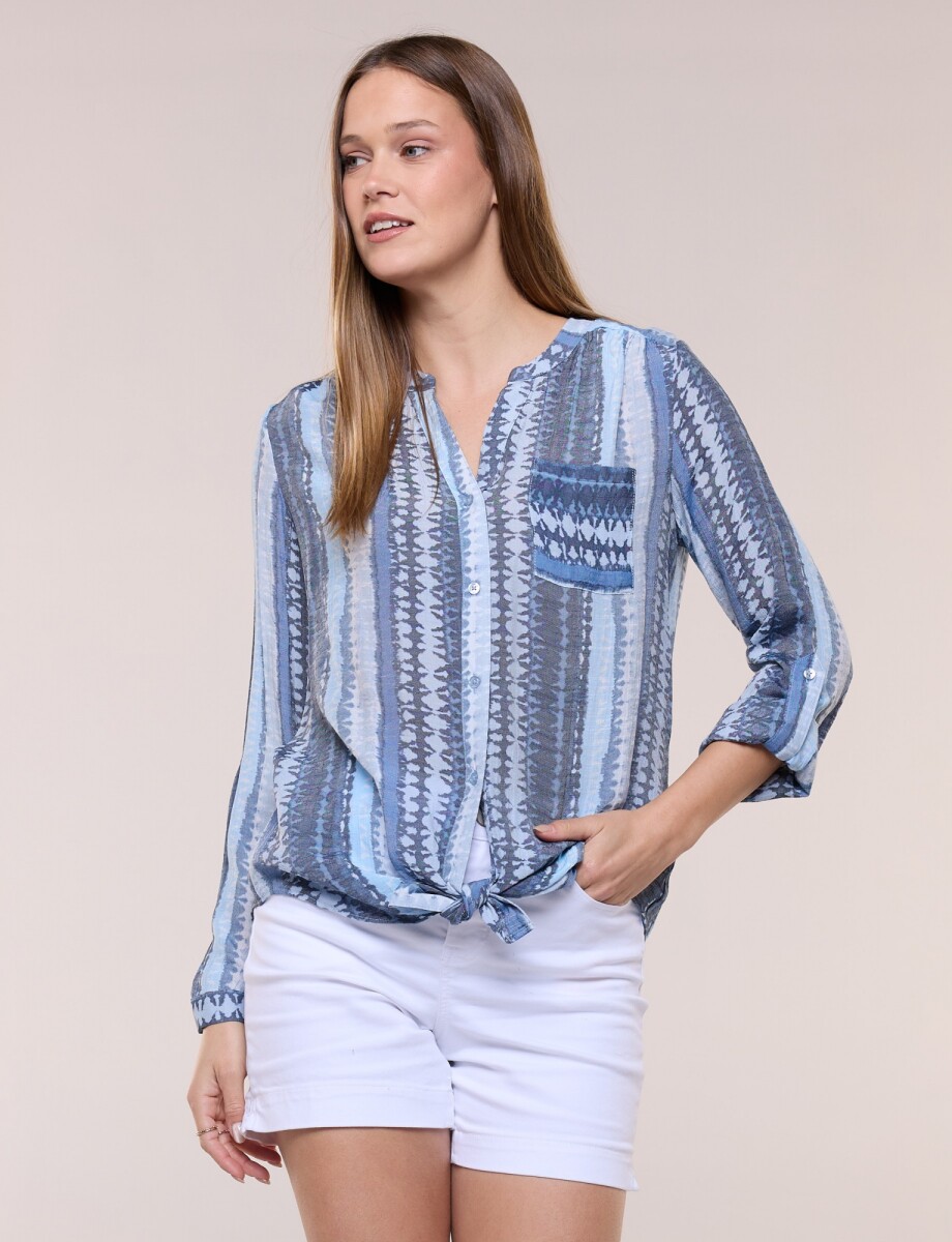 Blusa Nudo - Azul/multi 