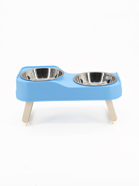 PLATO DOBLE CON PATAS CELESTE