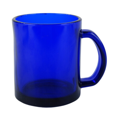 Taza de vidrio azul Taza de vidrio azul