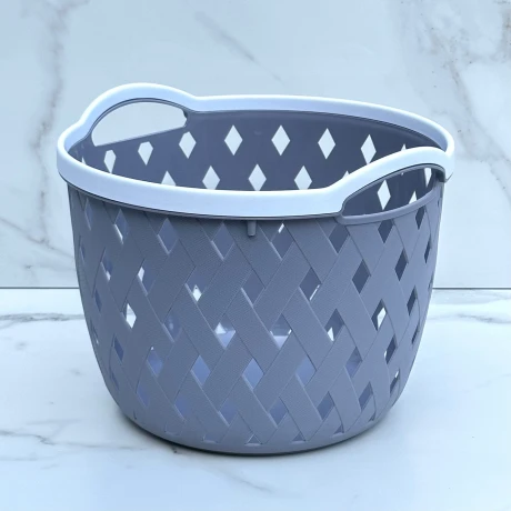 Canasto Organizador Tramado Polipropileno Alto 19cm x Ø 24.5cm Canasto Organizador Tramado Polipropileno Alto 19cm x Ø 24.5cm