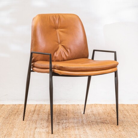 Silla Cuero Seriema Cognac U