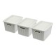 Set x3 caja organizadora simil ratán 5L BLANCO