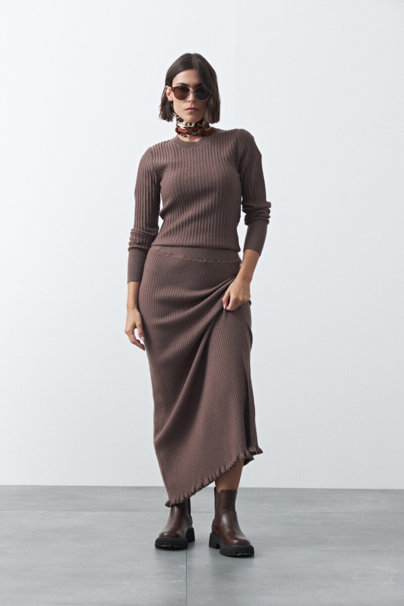 FALDA ROBINE Marrón oscuro