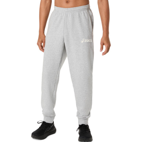 Pantalones Buzo Training Asics Logo Fleece Pant Hombre Grey Heather