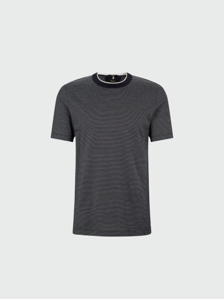 BOSS -Remera de algodón y seda slim fit, T-Tribel 66 0