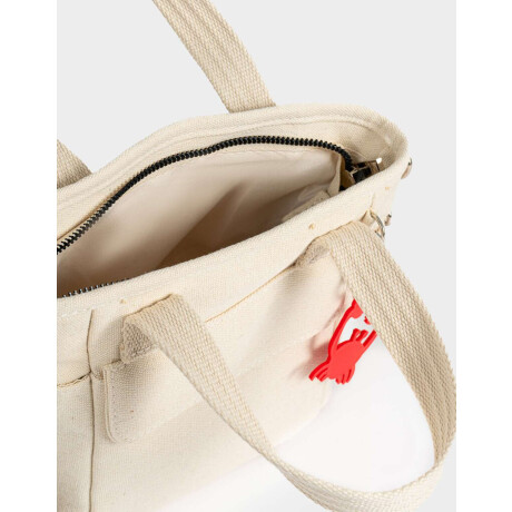Cartera City Con Charm Blanco Crudo