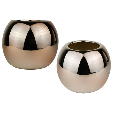 CANDELABRO CERAMICA METALIZADO/ESPEJADO CIRCULAR 12X10CM 1898-P26 CANDELABRO CERAMICA METALIZADO/ESPEJADO CIRCULAR 12X10CM 1898-P26