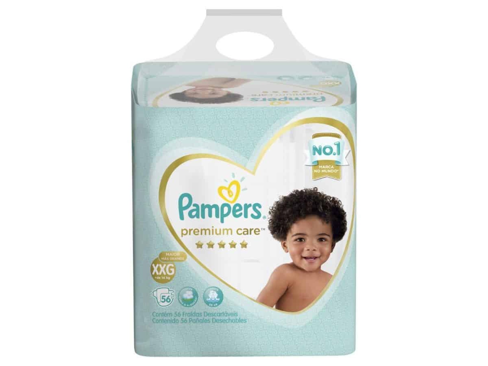 Pañales Pampers Premium Care XXG 56 Unidades 