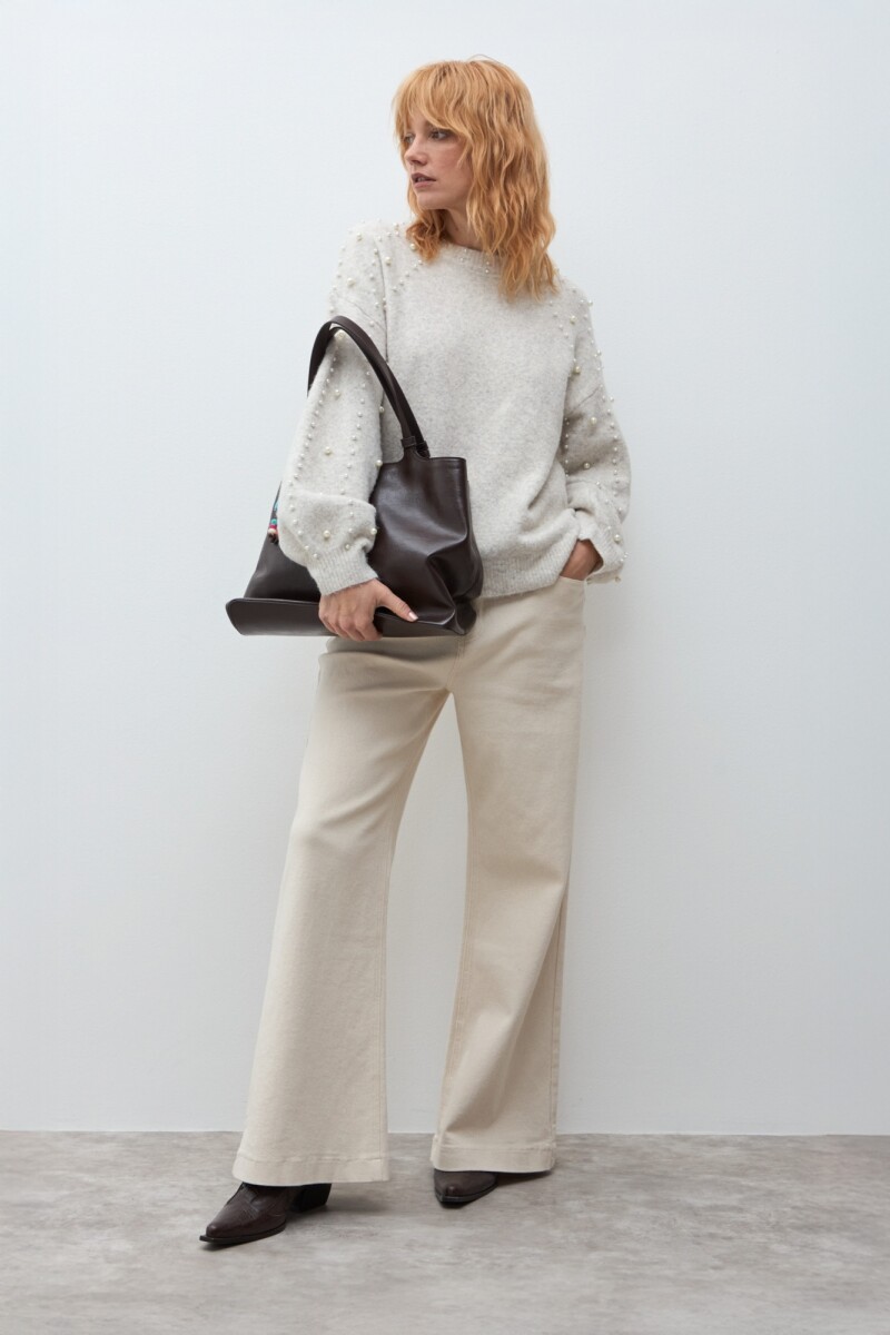 Sweater perlas beige melange