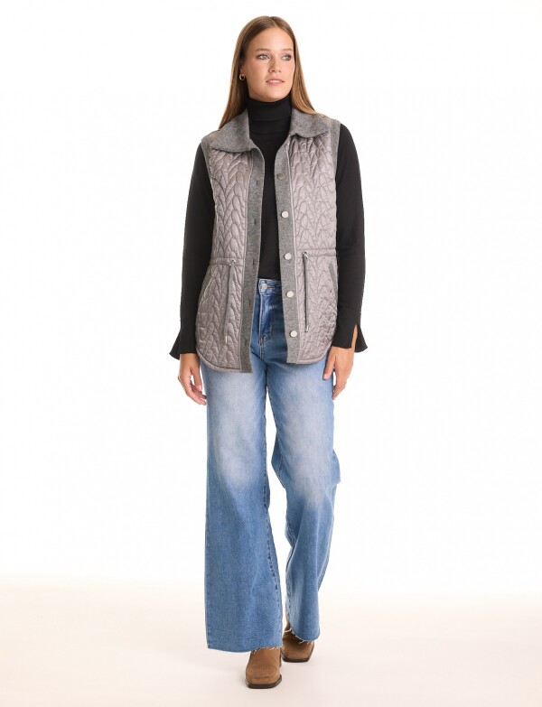 Chaleco Abrigo Capitoneado GRIS