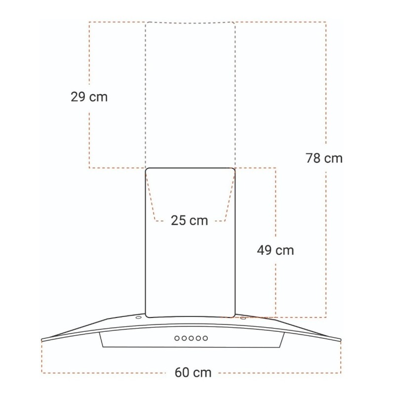 Campana Extractora Vidrio Glass 60cm Negra Campana Extractora Vidrio Glass 60cm Negra