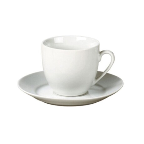 Taza Cafe con plato Ceramica Blanco 185 ml 000