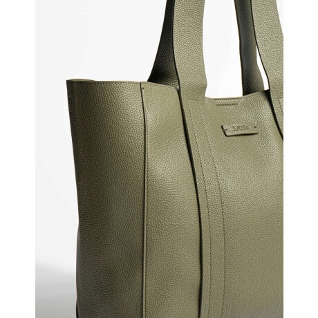 Shopper Con Doble Asa Verde Militar